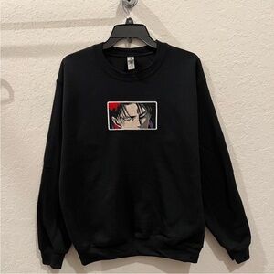 AOT Levi Box Logo Black Sweatshirt
